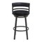 Armen Living Titana 26" Counter Height Metal Swivel Barstool in Ford Black Pu and Mineral Finish 721535746897 - alternate 2